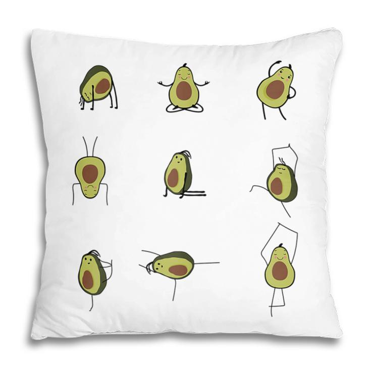 Yoga Avocado Avocado Gift Vegan Vegetarian Vegan Gifts Gift For Womens Pillow