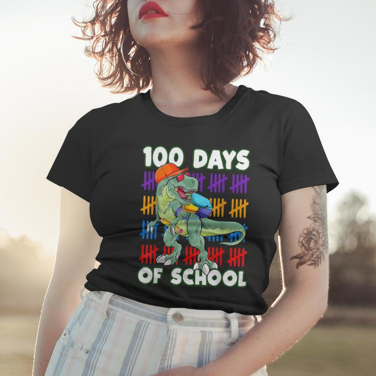 100 Days Of School Teacher Student Dinosaur Kid Toddler Boys Women T-shirt Gifts for Her