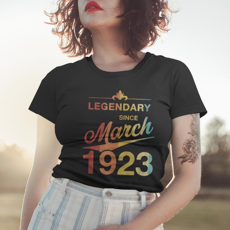 100 Geburtstag 100 Jahre Alt Legendär Seit März 1923 V5 Frauen Tshirt Geschenke für Sie