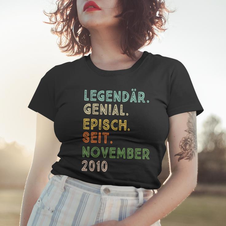 12 Geburtstag November Legendär Episch Seit 2010 Frauen Tshirt Geschenke für Sie