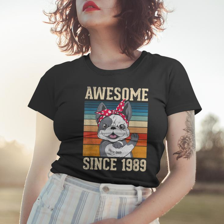 34 Year Old Awesome Since 1989 34Th Birthday Gift Dog Girl Women T-shirt Gifts for Her