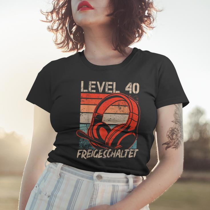 40 Geburtstag Jungen Video Gamer Level 40 Unlocked Männer Frauen Tshirt Geschenke für Sie
