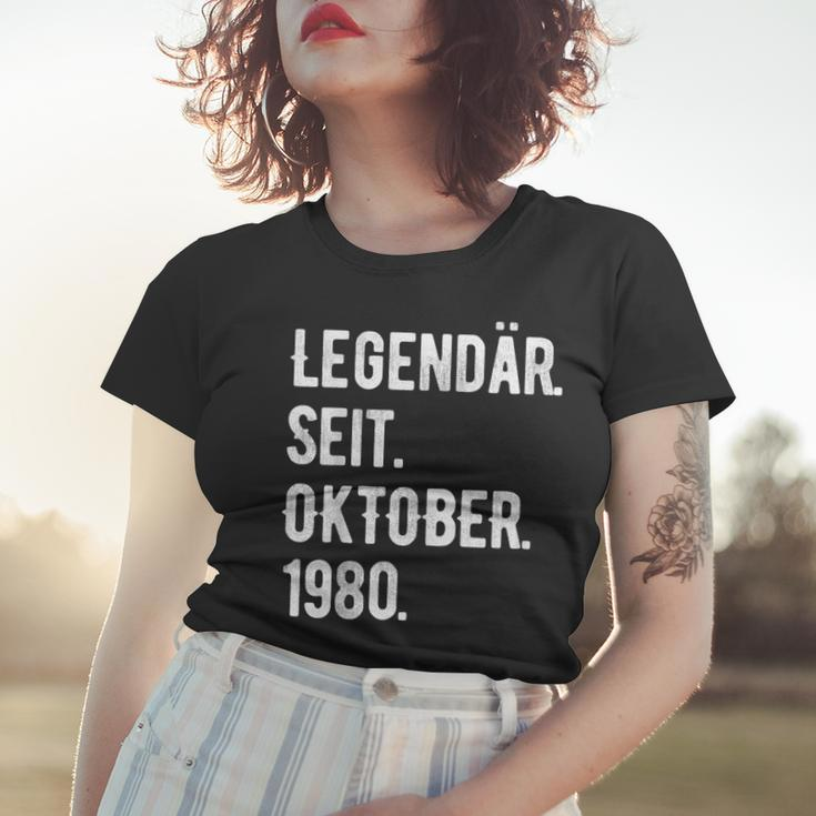 43 Geburtstag Geschenk 43 Jahre Legendär Seit Oktober 1980 Frauen Tshirt Geschenke für Sie
