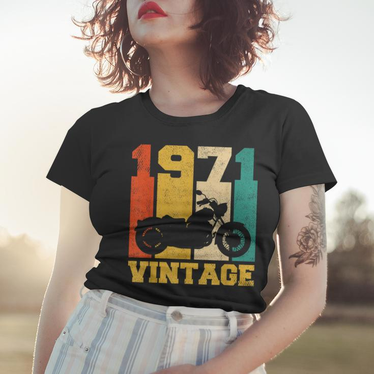50 Years Old Gifts Vintage 1971 Motorcycle 50Th Birthday Women T-shirt Gifts for Her
