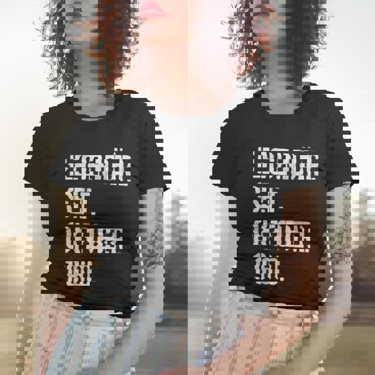 63 Geburtstag Geschenk 63 Jahre Legendär Seit Oktober 1960 Frauen Tshirt Geschenke für Sie