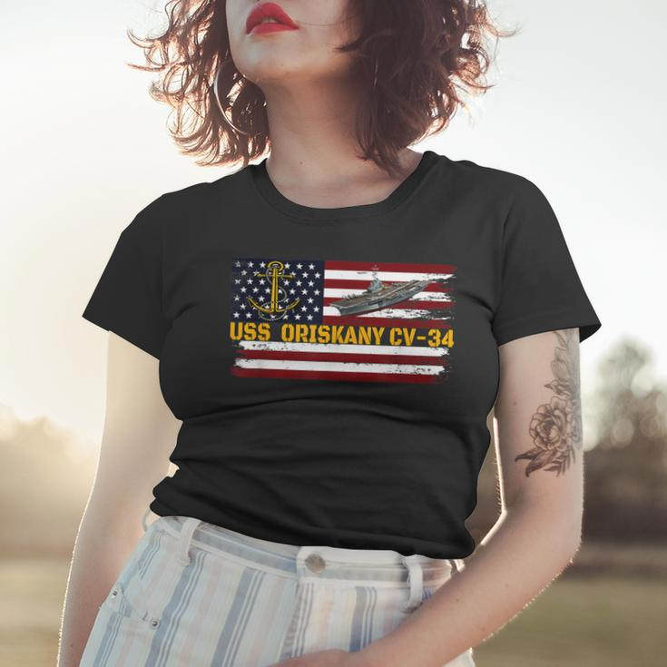 Aircraft Carrier Uss Oriskany Cv-34 Veterans Day Fathers Day Women T-shirt Gifts for Her
