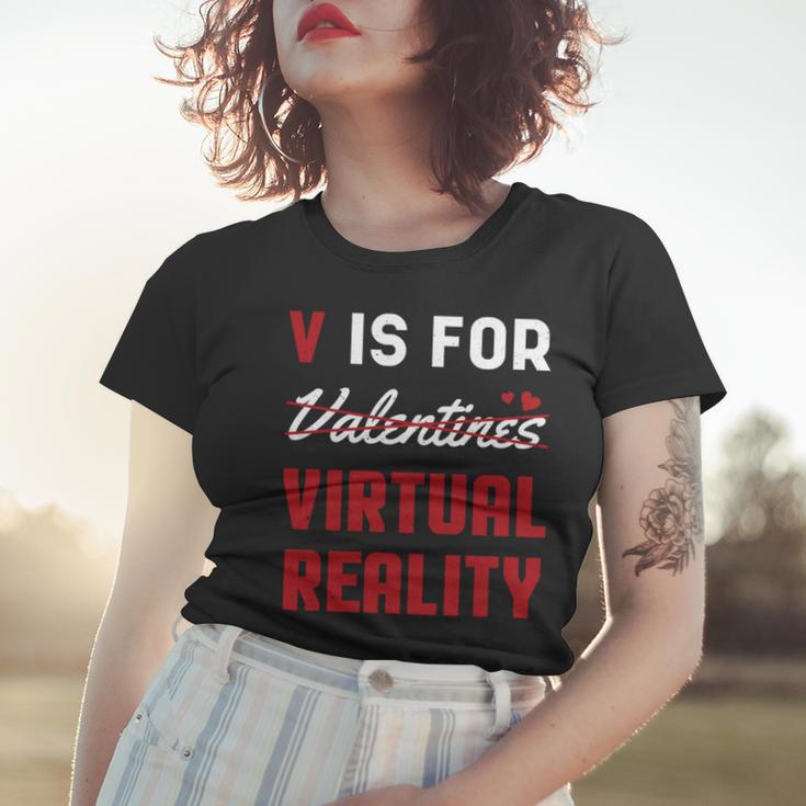 Alles Gute zum Valentinstag VR-Herz Frauen Tshirt, Liebe Tee für Paare Geschenke für Sie