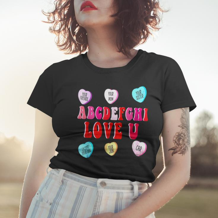 Alphabet I Love You Abcdefghi Funny Love Holiday Women T-shirt Gifts for Her
