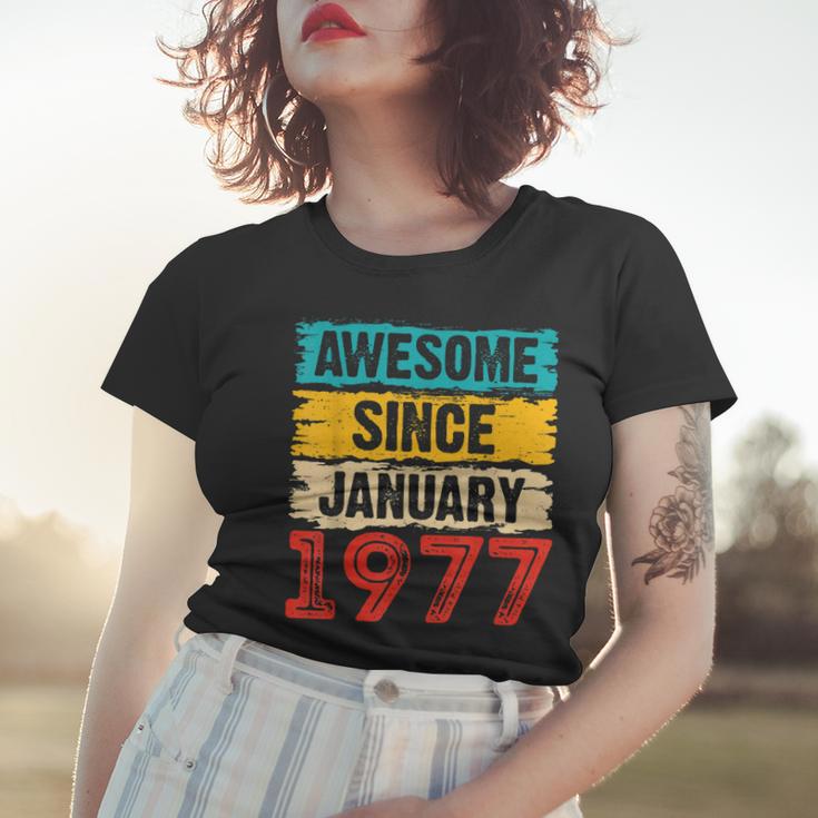 Awesome Since Januar 1977 Frauen Tshirt, Einzigartiges 46. Geburtstag Design Geschenke für Sie