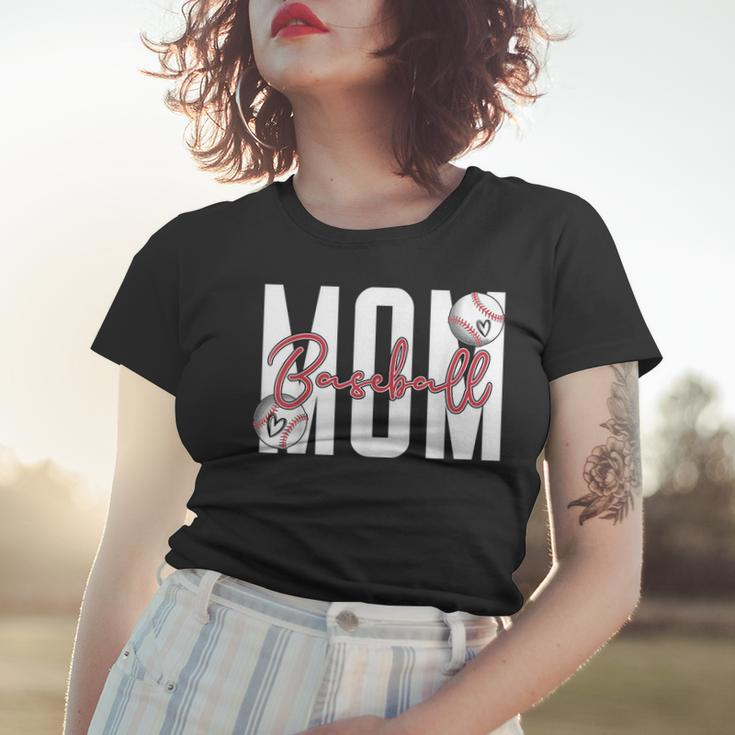 Baseball Mom Letter Print Mama Mothers Day Baseball Lover Women T-shirt Gifts for Her