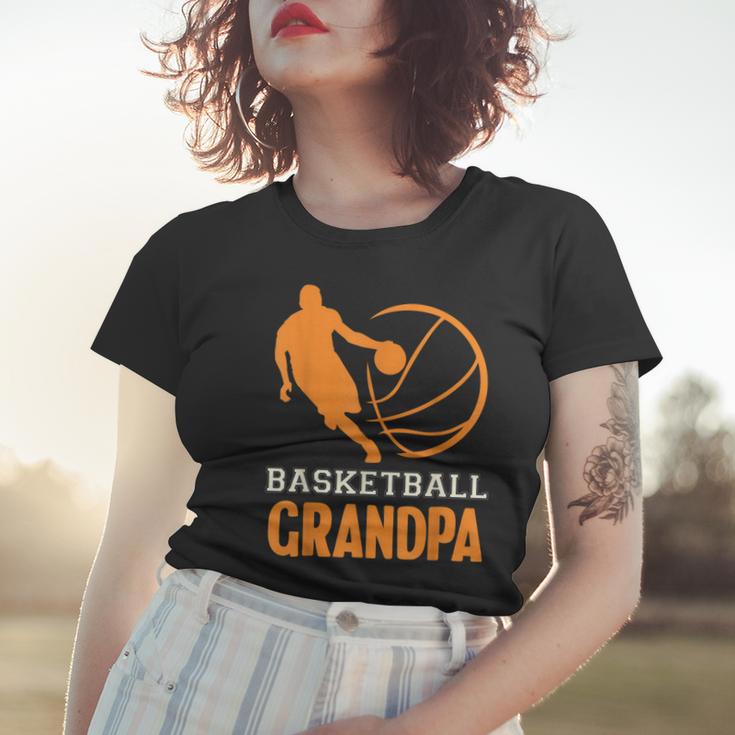 Basketball Opa Schwarzes Frauen Tshirt mit Spielergrafik Geschenke für Sie