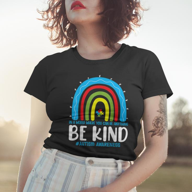 Be Kind Autism Awareness Rainbow Leopard Choose Kindness Women T-shirt Gifts for Her