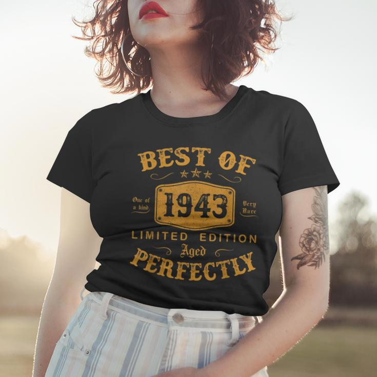 Best Of 1943 Jahrgang 80 Geburtstag Herren Damen Geschenk Frauen Tshirt Geschenke für Sie