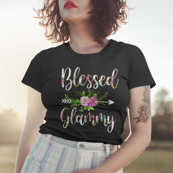 Blessed Glammy Floral For Women Mothers Day Grandma Women T-shirt Gifts for Her