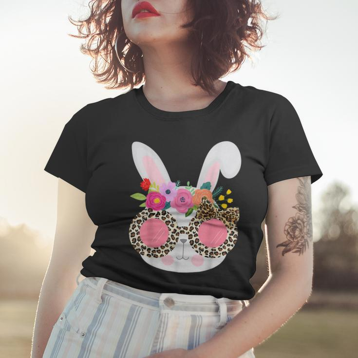 Bunny Face Leopart Print Easter Basket Stuffer For N Girl Women T-shirt Gifts for Her