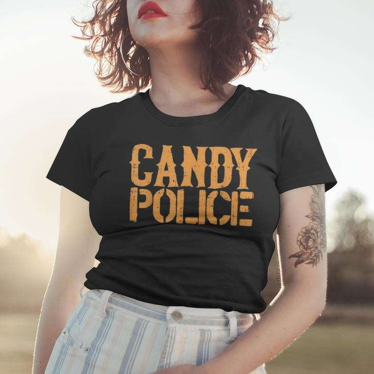 Candy Police Funny Halloween Costume Parents Mom Dad Women T-shirt Gifts for Her
