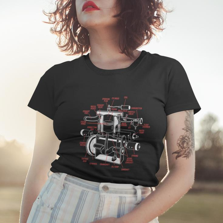Car Engine Mechanic Women T-shirt Gifts for Her