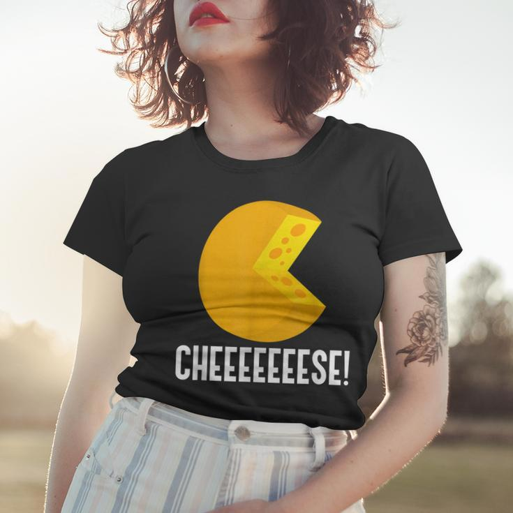 Cheeeeese Ironisches Zitat Käserei Bio-Lebensmittel Frauen Tshirt Geschenke für Sie