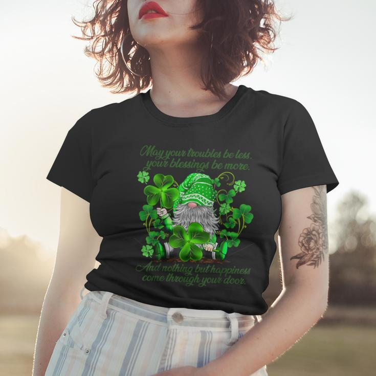 Christian Gnome St Patricks Day Irish Blessing Leprechaun Women T-shirt Gifts for Her