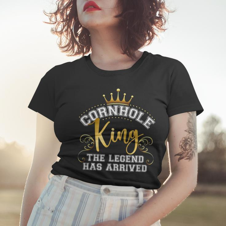 Cornhole King Legend Has Arrived Vintage Frauen Tshirt Geschenke für Sie