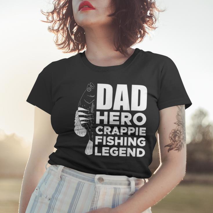 Dad Hero Crappie Fishing Legend Vatertag Frauen Tshirt Geschenke für Sie