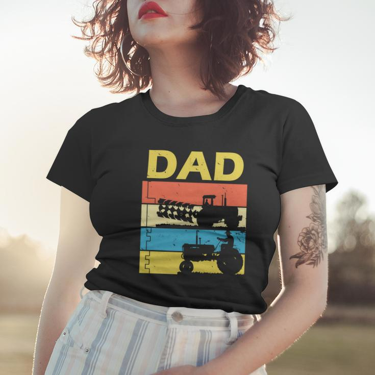Dad Life Tractor Farmer Retro Tractor Women T-shirt Gifts for Her