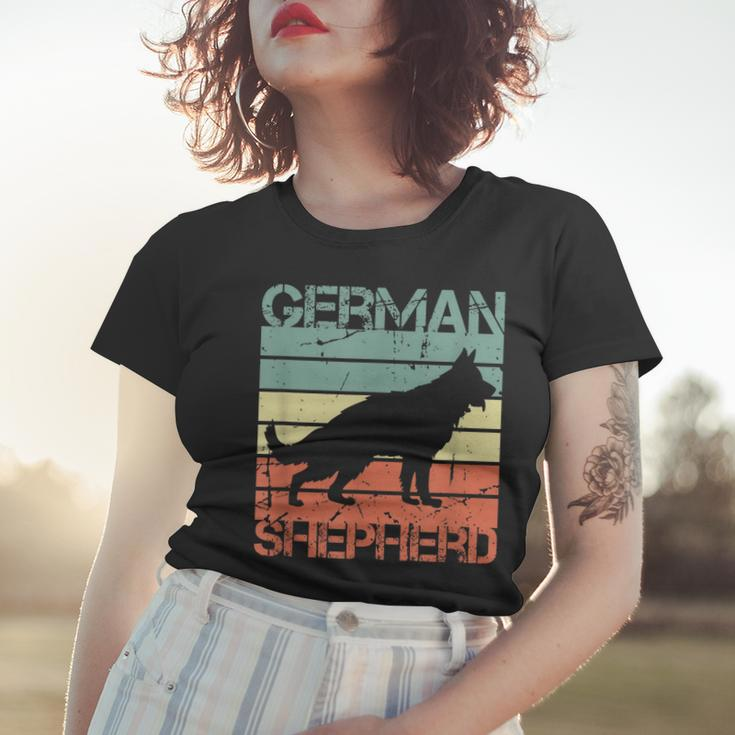 Deutscher Schäferhund Vintage Look Hunde Mama Hunde Papa Frauen Tshirt Geschenke für Sie