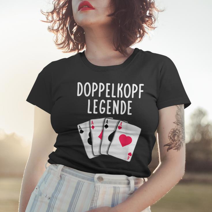 Doppelkopf Legende Spielkarten Frauen Tshirt Geschenke für Sie