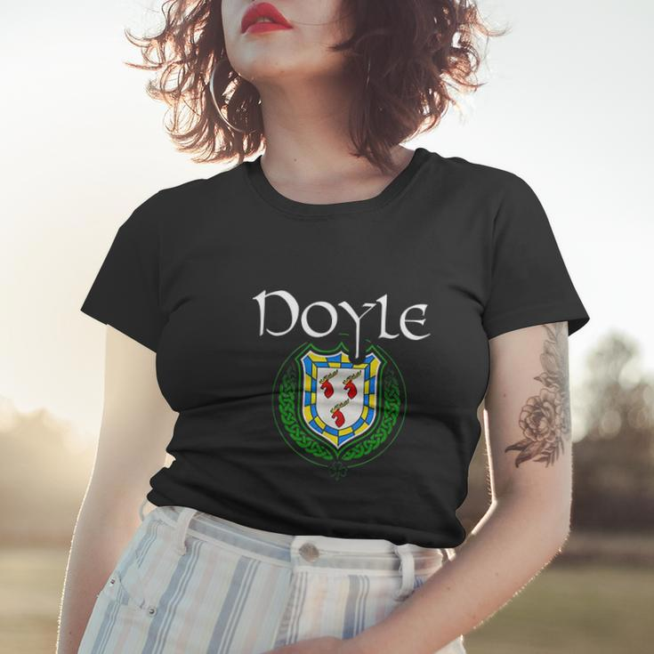 Doyle Surname Irish Last Name Doyle Family Crest Women T-shirt Gifts for Her