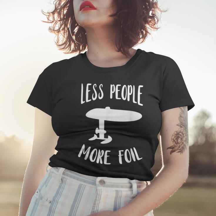 Efoil Less People More Elektrisches Hydrofoil-Surfbrett Frauen Tshirt Geschenke für Sie