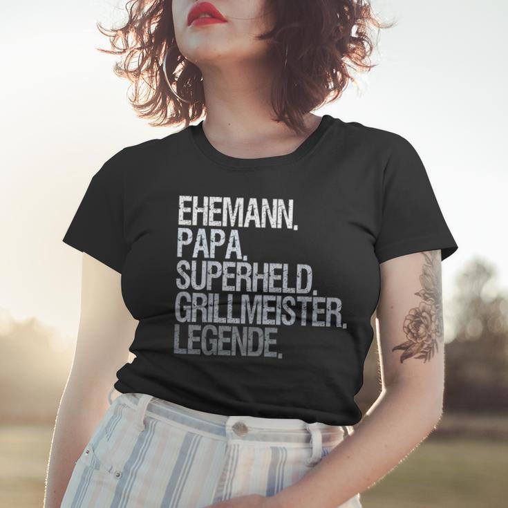 Ehemann Papa Grillmeister Frauen Tshirt Geschenke für Sie