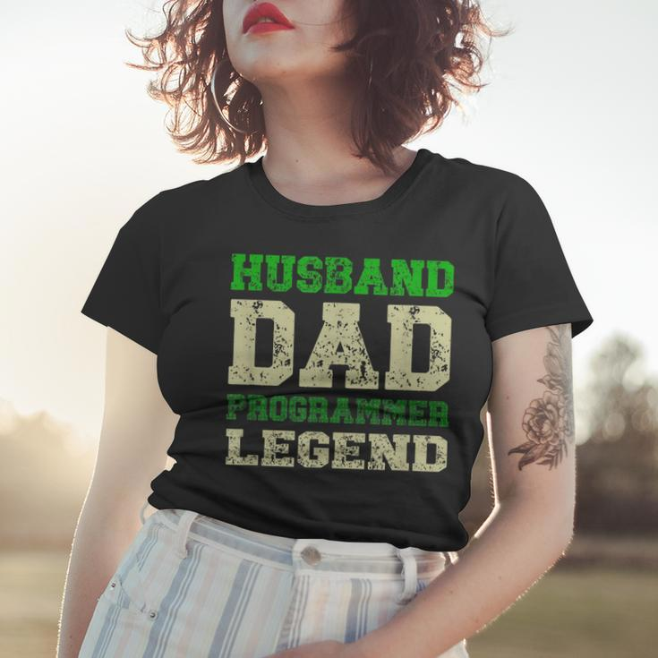 Ehemann Vater Programmer Legend Programmier Dad Frauen Tshirt Geschenke für Sie