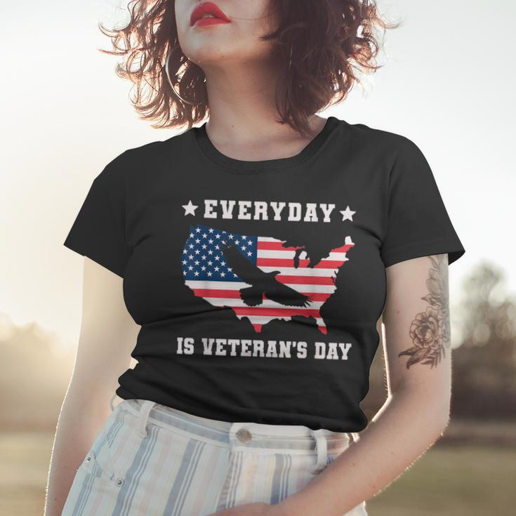 Everyday Is Veterans Day Proud American Flag Women T-shirt Gifts for Her