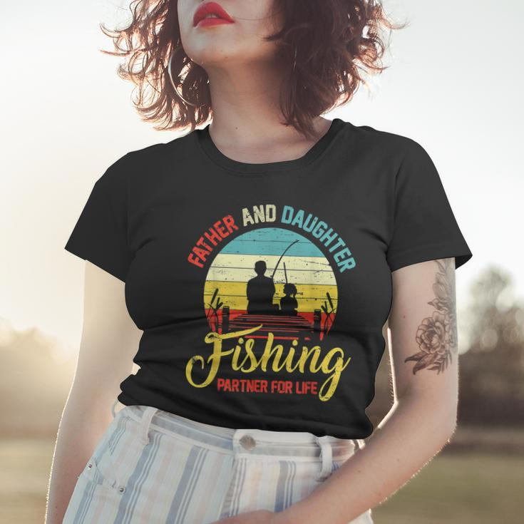 Father Daughter Fishing Partner For Life Retro Matching Dad V2 Women T-shirt Gifts for Her