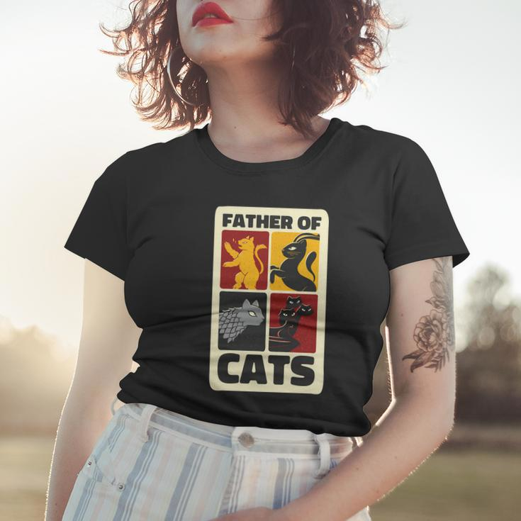 Father Of Cats Funny Women T-shirt Gifts for Her