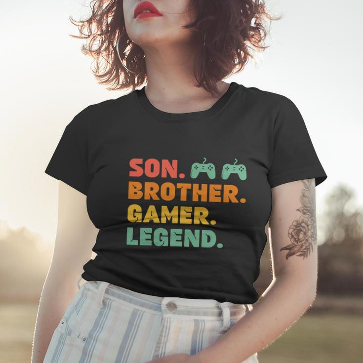 Funny Gamer Son Big Brother Gaming Legend Gift Boys Teens Women T-shirt Gifts for Her