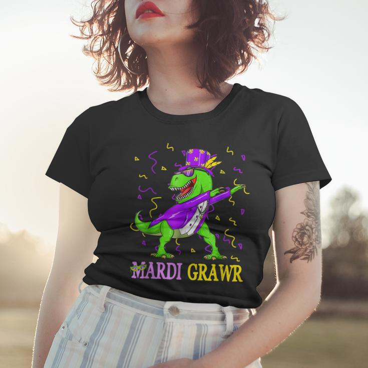 Funny Mardi Graw Dinosaur Mardi Gras Let Shenanigans Begin Women T-shirt Gifts for Her
