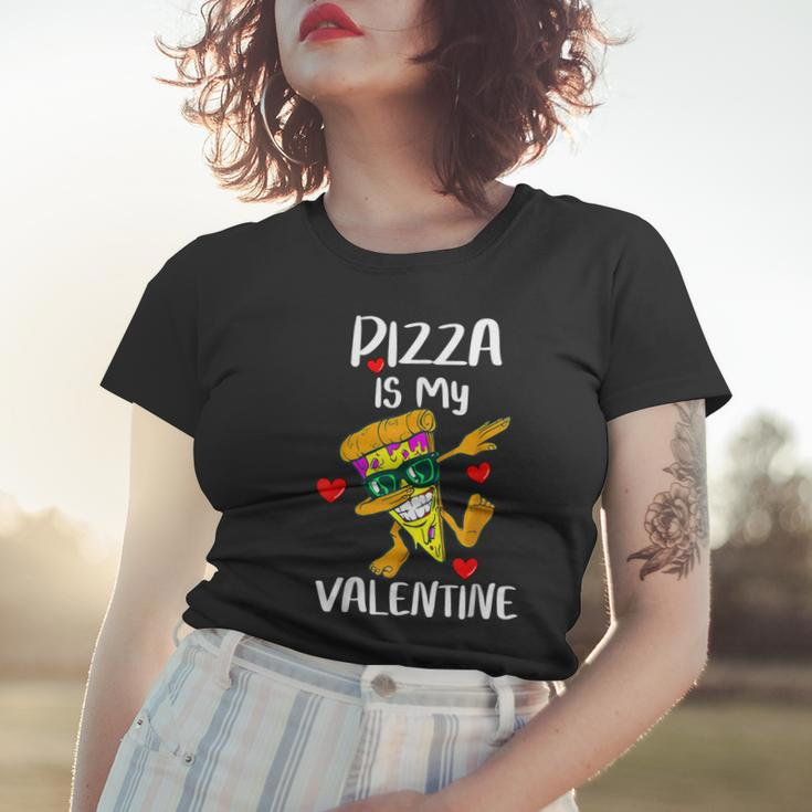 Funny Pizza Is My Valentine Cute Hearts Valentines Day Women T-shirt Gifts for Her