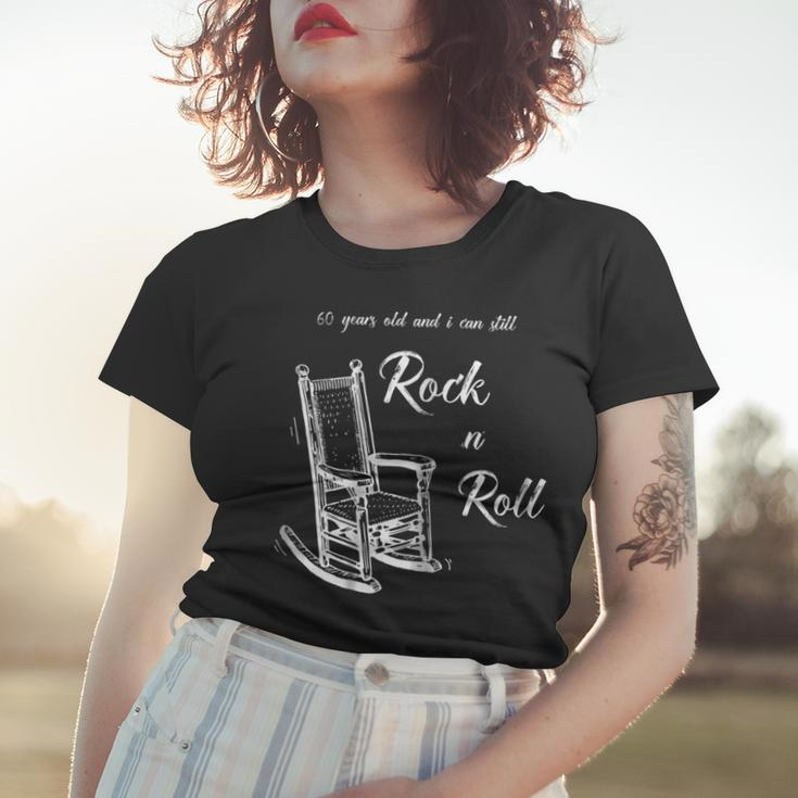 Funny Rock & Roll 60 Year Old Birthday Gift Shirts Women T-shirt Gifts for Her