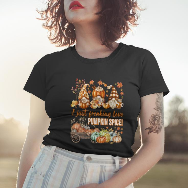 Funny Thanksgiving Gnomes Freaking Love Pumpkin Spice Gift Women T-shirt Gifts for Her