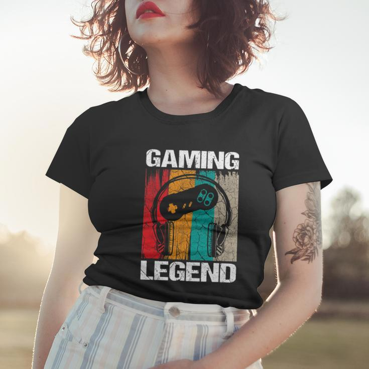 Gaming Legend Pc Gamer Video Games Gift Boys Teenager Kids V2 Women T-shirt Gifts for Her