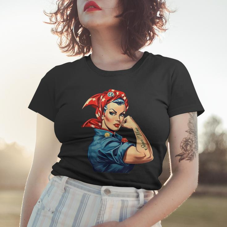 Girl Power We Can Do It Rosie The Riveter Woman Super Mom Women T-shirt Gifts for Her