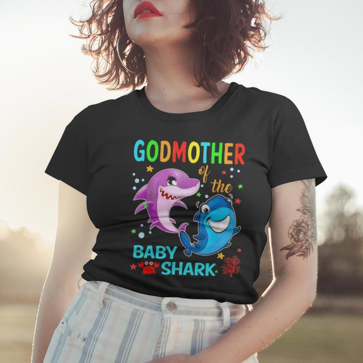 Godmother Of The Baby Shark Birthday Godmother Shark Women T-shirt Gifts for Her