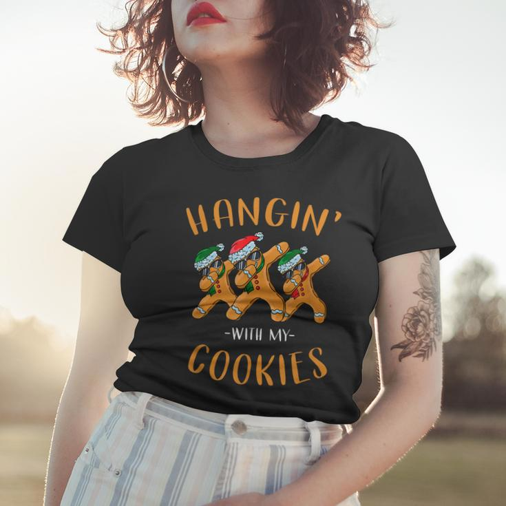 Hangin With My Cookies Lebkuchen-Weihnachtslehrer Lustig Frauen Tshirt Geschenke für Sie