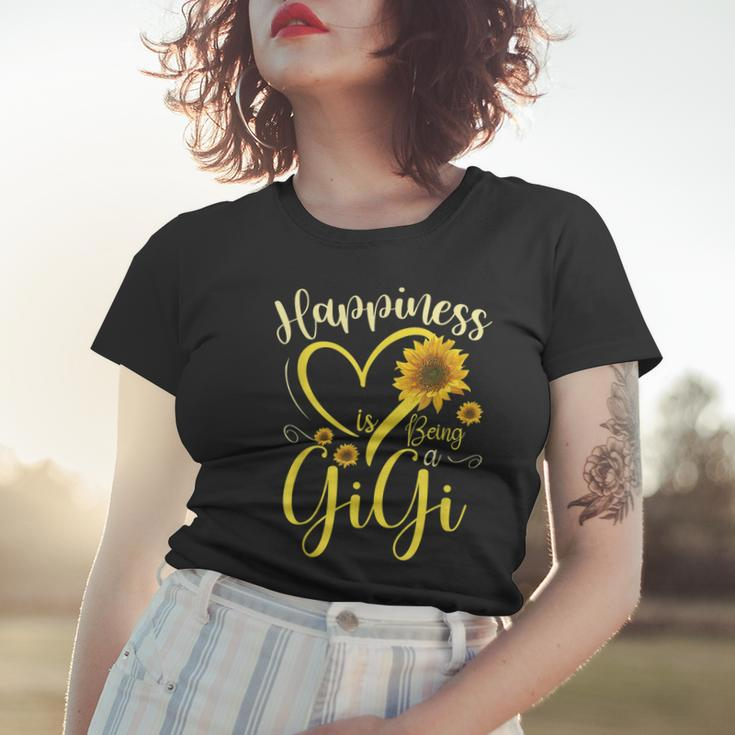 Happiness Is Being A Gigi Sunflower Mothers Day Grandma Women T-shirt Gifts for Her