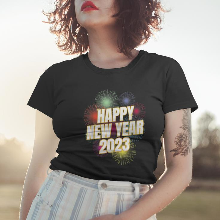 Happy New Year 2023 New Years Eve Fireworks Party Supplies Women T-shirt Gifts for Her