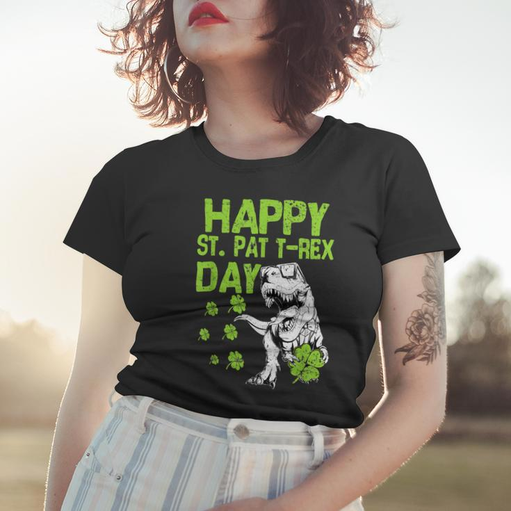 Happy St PatRex Day Saint Shenanigan Clover Irishman Women T-shirt Gifts for Her