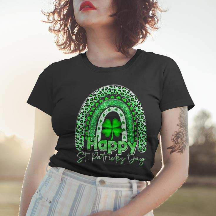 Happy St Patricks Day Cute Rainbow St Patricks Day Women T-shirt Gifts for Her