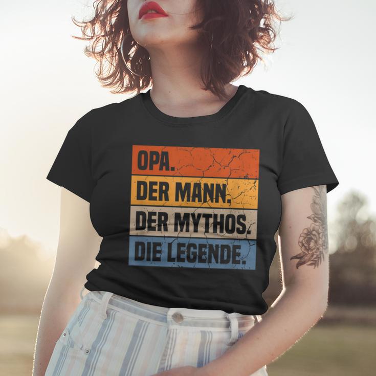 Herren Opa Der Mann Der Mythos Die Legende Großvater Geschenk Frauen Tshirt Geschenke für Sie