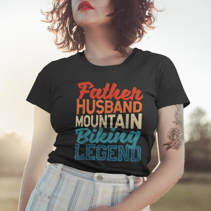 Herren Vater Ehemann Mountainbike Legende Vatertag Biker Frauen Tshirt Geschenke für Sie